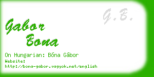 gabor bona business card